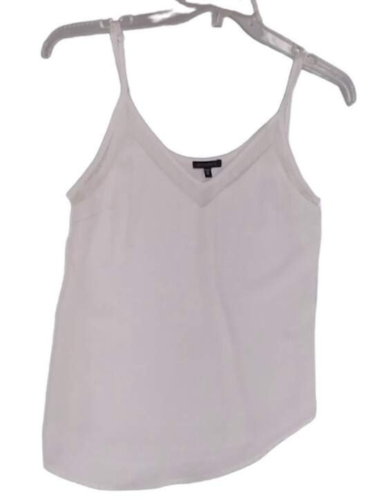 Womens White Sleeveless V Neck Camisole Blouse Top S image number 2