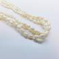 Romantic 14K Yellow Gold Clasp Multi Strand Pearl Necklace 35.0g image number 2