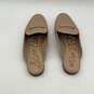 Womens Tan Leather Horsebit Almond Toe Slip-On Mule Shoes Size 10 image number 4