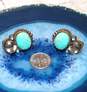 Stephen Dweck Signed Copper Multi-Stone Clip-On Earrings - 19.3g image number 5