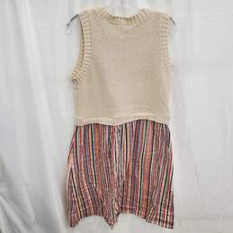 Zara Women's Multicolor Striped Skirt Knit Top Sleeveless Dress Size L alternative image
