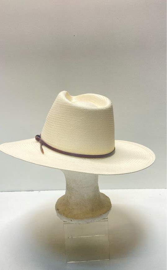 Stetson Ivory Straw Western Hat Size 57 7 7/8 image number 3