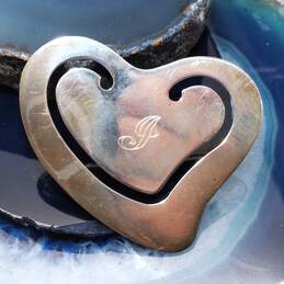 Tiffany & Co. Sterling Silver Monogramed 'J' Heart Shaped Bookmark alternative image