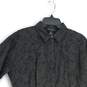 Womens Black Short Puff Sleeve Collared Knee Length Shirt Dress Size 10 image number 3