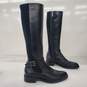 Aquatalia Women's Nastia Black Leather Knee High Riding Boots Size 6.5 image number 4