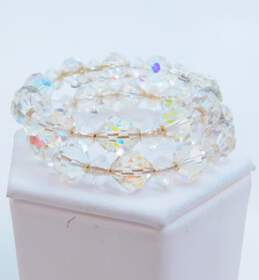 Vintage Aurora Borealis Multi Strand Necklaces & Bracelet w/ Clip On Earrings 154.2g alternative image