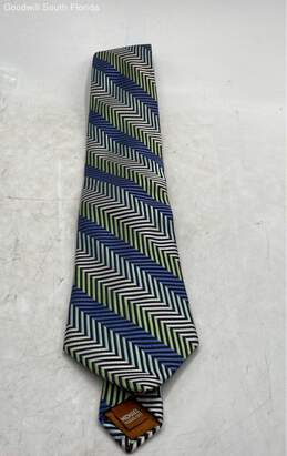Michael Kors Mens Blue Green Multi Stripe Tie