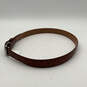 NWT Mens 35016 Brown Leather Adjustable Metal Buckle Waist Belt Size 38 image number 3