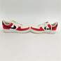 Nike Air Force 1/1 White Varsity Red Men's Shoe Size 6 image number 3