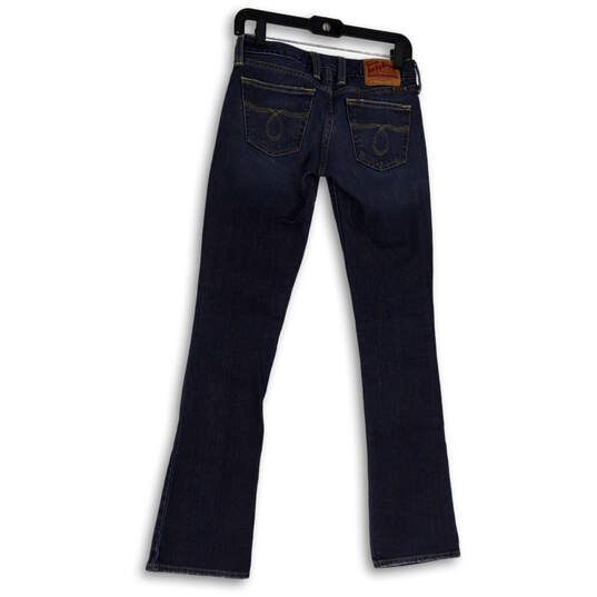 Womens Blue Medium Wash Pockets Stretch Denim Bootcut Leg Jeans Size 0/25 image number 2