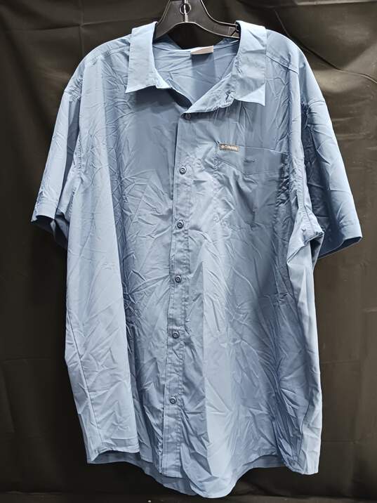 Men's Columbia Short-Sleeve Button-Up Casual Shirt Sz XXL image number 1