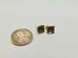 14K Yellow Gold Faceted Smoky Quartz Stud Earrings 2.3g image number 4