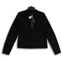 NWT Womens Black Long Sleeve Mock Neck Pullover Sweater Size Medium