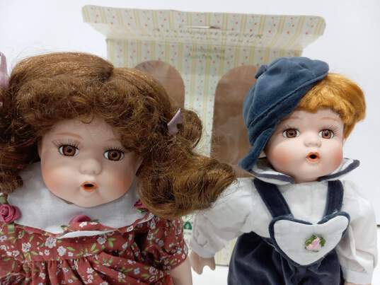 Bundle of 4 Seymour Mann Porcelain Dolls IOB image number 3