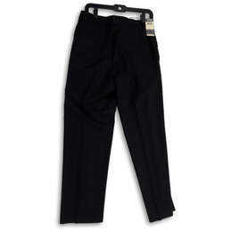 NWT Womens Black Plaid Flat Front Pocket Straight Leg Dress Pants Sz 30X30 alternative image