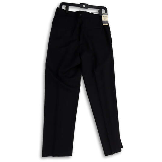 NWT Womens Black Plaid Flat Front Pocket Straight Leg Dress Pants Sz 30X30 image number 2