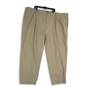 NWT Harbor Bay Mens Tan Pleated Straight Leg Dress Pants Size 60X32 image number 1