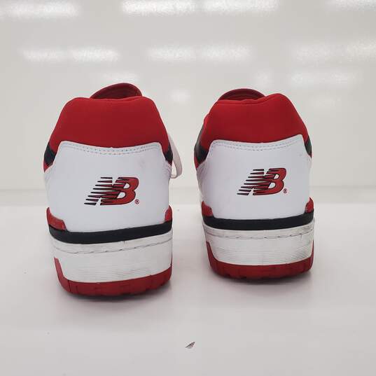 New Balance 550 White Red Sneakers Men's Size 15 image number 4