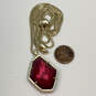 Designer Kendra Scott Pink Azalea Illusion Stone Chain Pendant Necklace image number 2