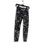 Womens Black Gray Abstract Elastic Waist Pull-On Ankle Leggings Size S image number 2