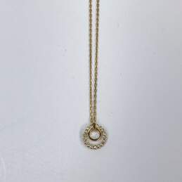 Designer Swarovski Gold-Tone Link Chain Round Pendant Necklace alternative image