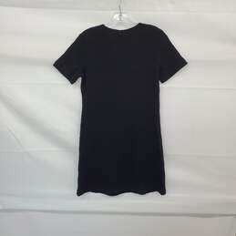 Eileen Fisher Black Cotton Blend Knit Midi Dress WM Size P alternative image