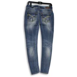 WallFlower Jeans Womens Blue Denim 5-Pocket Design Skinny Leg Jeans Size 7 alternative image