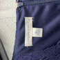 NWT Womens Blue Lace Short Sleeve V-Neck Back Zip Shift Dress Size 10 image number 3