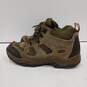 Mens P4115MER Brown Leather Lace Up Waterproof Ankle Hiking Boots Size 11W image number 3