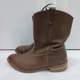 Men's Brown Leather Boots Size 14