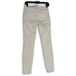 NWT Womens White Denim 5-Pocket Design Skinny Leg Jeans Size 26 alternative image