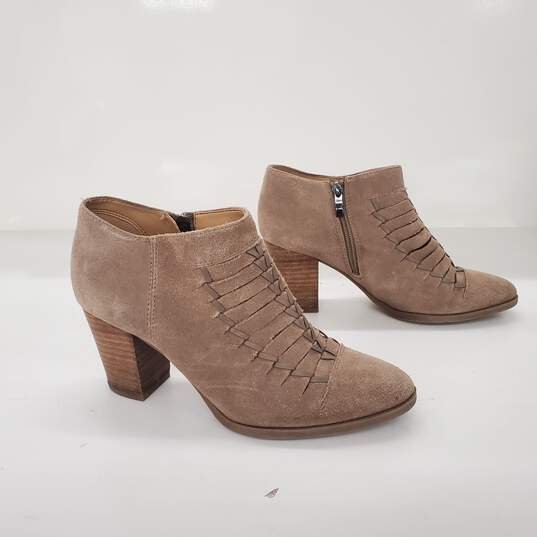 Franco Sarto Destiny Taupe Suede Booties Women's Size 8.5M image number 3