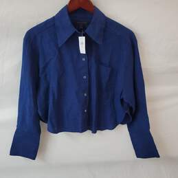 Banana Republic Blue Button Up Top with Tags in Size XS Petite