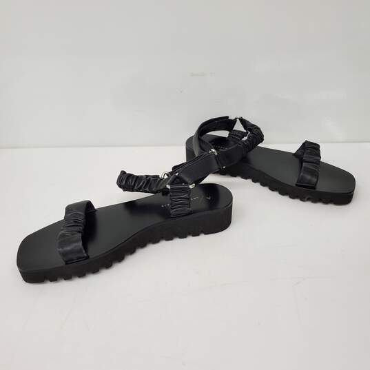 Anthropologie Fiona WM's Sport Black Leather Strap Sandals Size 37 / 5.5 U.S. image number 2