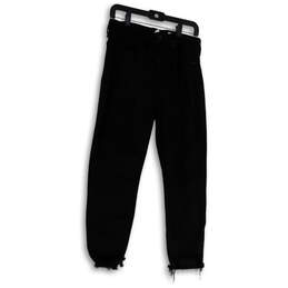 Womens Black Dark Wash Pockets Regular Fit Denim Boyfriend Jeans Size 29