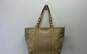 COACH F13098 East West Tan Leather Gallery Tote Bag image number 2