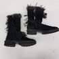 Sam Edelman Tilden Faux Fur Fringe Black Suede Boots Size 7 image number 2