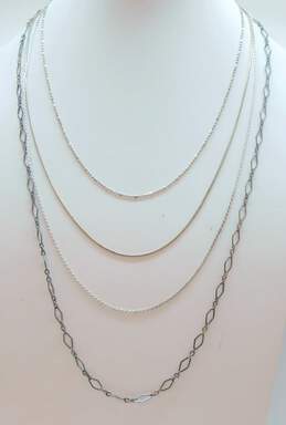 Assorted 925 Sterling Silver Fancy Chain Link Necklaces