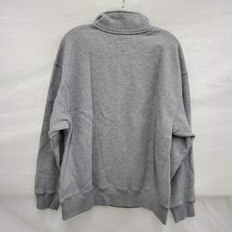 NWT Abercrombie & Fitch MN's Heathered Grey Soft Cotton Fleece Half Zip Sweat Shirt Size M alternative image