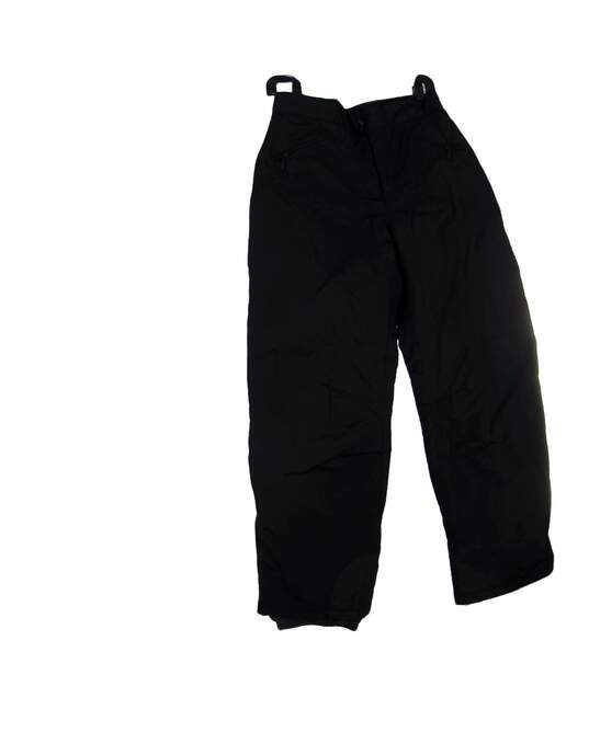 White Sierra Men's Black Flat Front Zipper Pockets Straight Leg Snow Pants Size M image number 1
