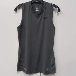 Nike Pro Men's Gray Fitted Tank Top Size M