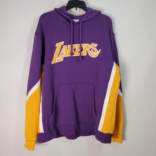 Buy the Mitchell & Ness Men Purple Lakers Hoodie XL