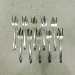 Set of 10 Oneida Community Silver-plated QUEEN BESS II Salad  Forks