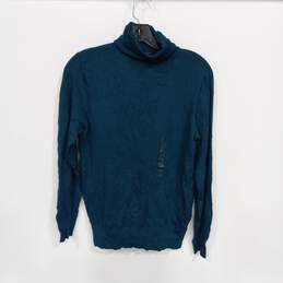 Ann Taylor Women's Blue Thin/Lightweight Turtle Neck Sweater Size L NWT
