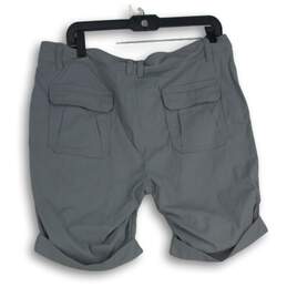Athleta Womens Gray Flat Front Slash Pocket Cuffed Hem Bermuda Shorts Size 14 alternative image