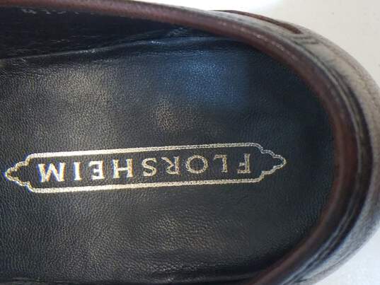 Florsheim Riva Burgundy Shoes Leather Loafers Men's Size 8D image number 8