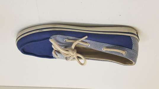 Polo By Ralph Lauren Size 7.5B Blue Lace Up Boat Shoe image number 5