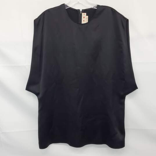 Marni Womens Black Acetate Viscose Blend Box Tee Size 44 AUTHENTICATED image number 1