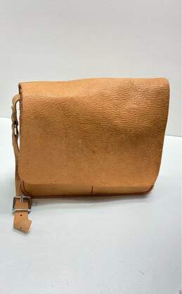 Artisan Handmade Tan Leather Shoulder Small Flap Messenger Bag