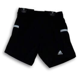 Womens Black Aeroready T19 Elastic Waist Pull-On Athletic Shorts Size S